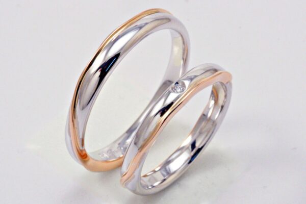 Pair of Polello 2990 wedding rings