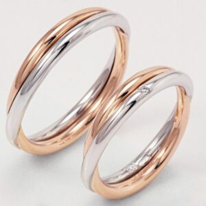 Pair of Polello 3071 wedding rings