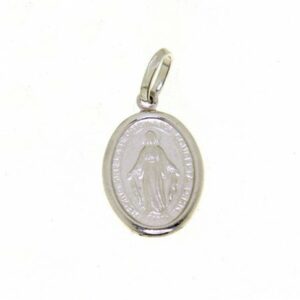 Miraculous Madonna in white gold weight 1.30 g