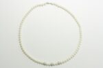Collana di perle coltivate di 5 mm e oro bianco