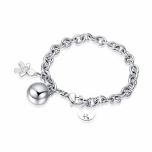 Bracciale con bimbo e cristalli bianchi