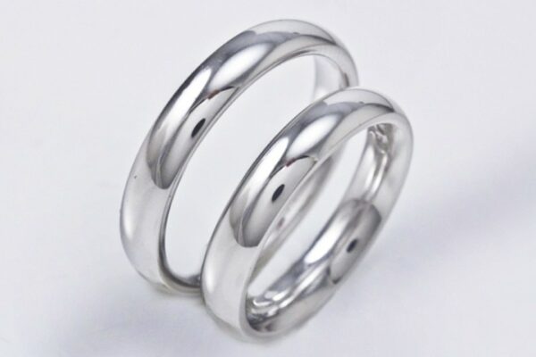 Comfortable wedding rings Unoaerre 4 mm white gold