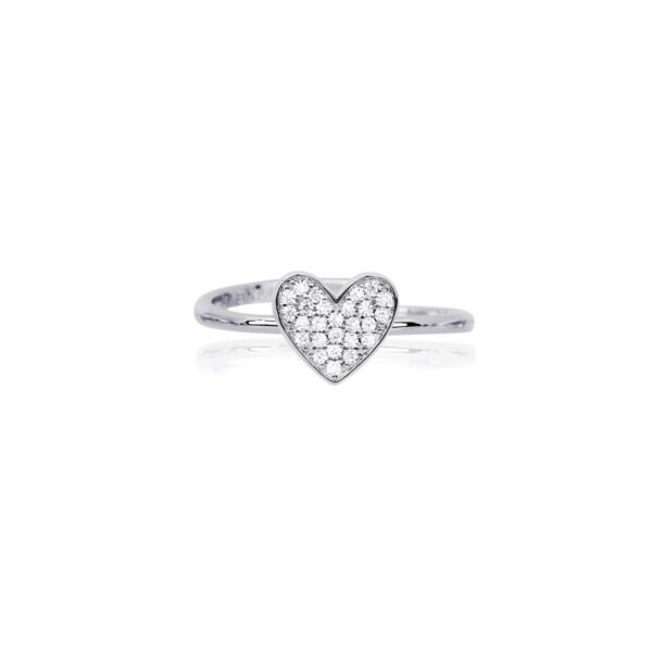 ANELLO CUORE MABINA IN ARGENTO E ZIRCONI