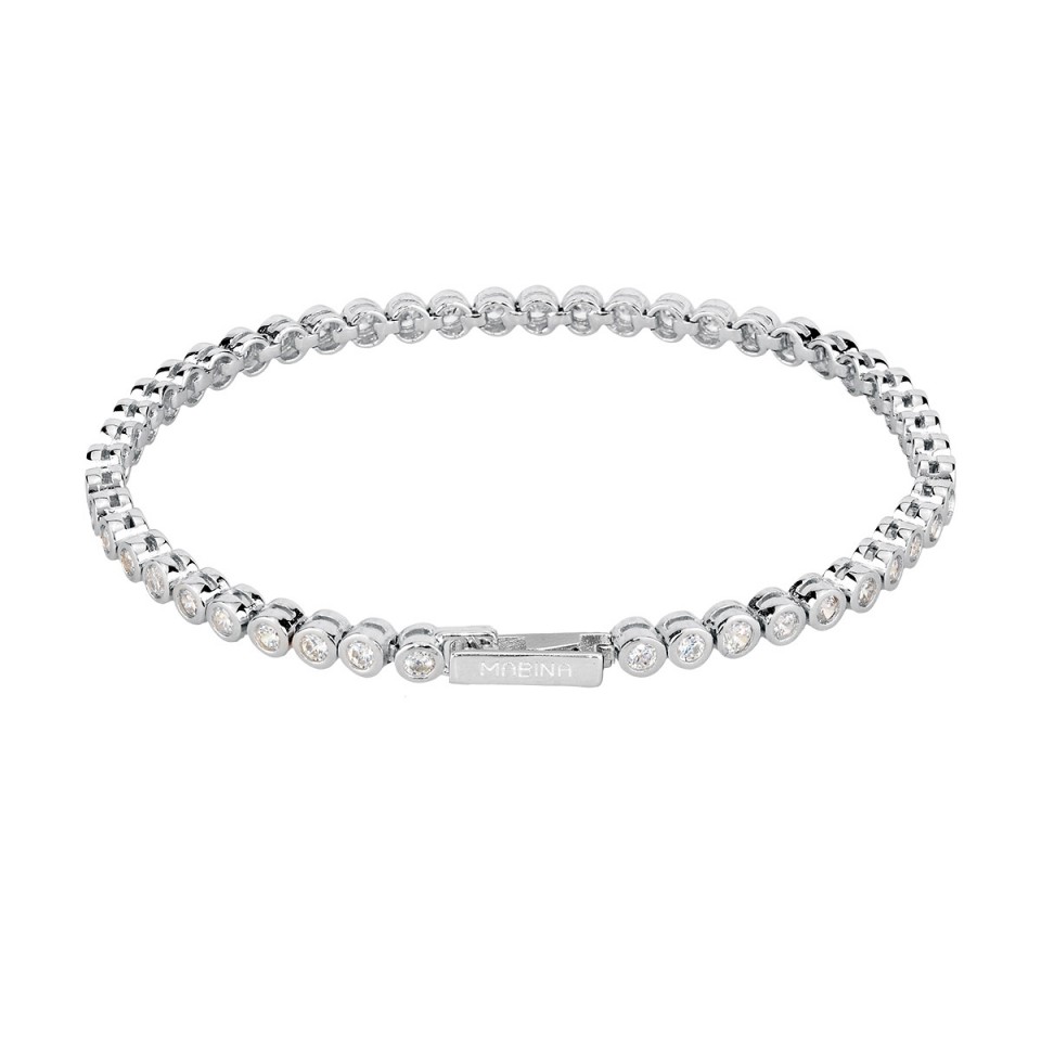 BRACCIALE TENNIS INTER DIAMANTI NERI NATURALI CT. 3.96 E ZAFFIRI