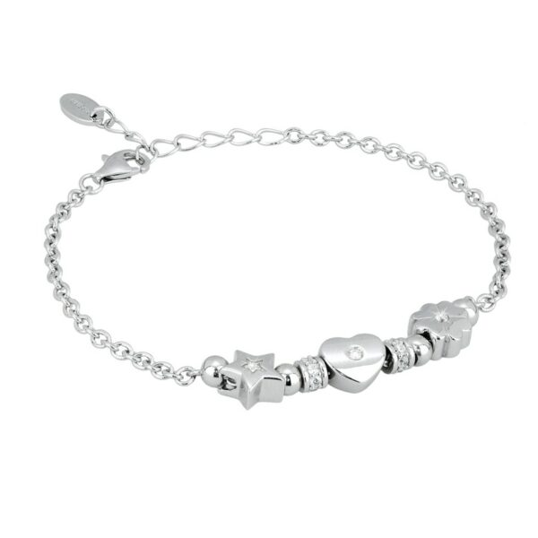 BRACCIALE CHARMS MABINA IN ARGENTO E ZIRCONI