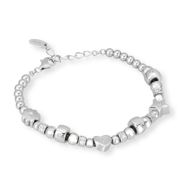 BRACCIALE CHARMS MABINA IN ARGENTO E ZIRCONI