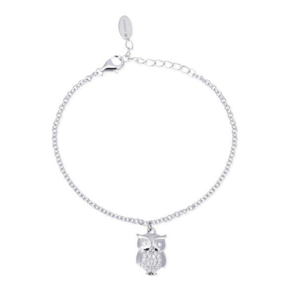 BRACCIALE GUFO MABINA IN ARGENTO E ZIRCONI