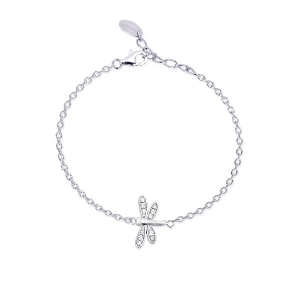 BRACCIALE LIBELLULA MABINA IN ARGENTO E ZIRCONI