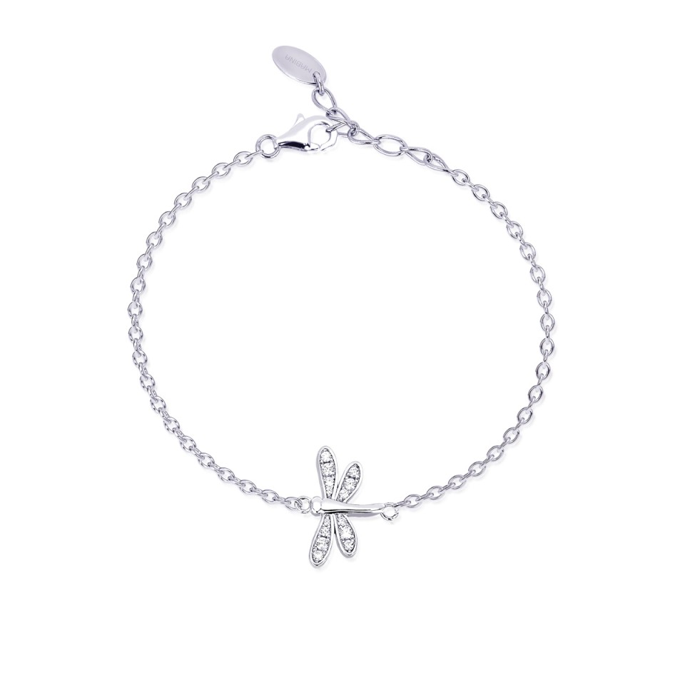 BRACCIALE LIBELLULA MABINA IN ARGENTO E ZIRCONI