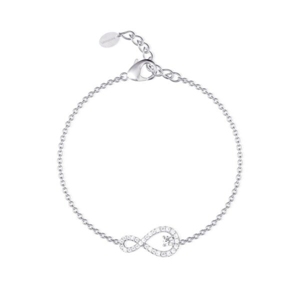 BRACCIALE INFINITO MABINA IN ARGENTO E ZIRCONI