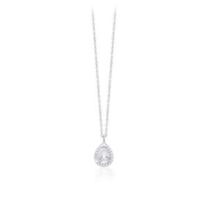 GIROCOLLO PUNTO LUCE GOCCIA MABINA IN ARGENTO E ZIRCONI
