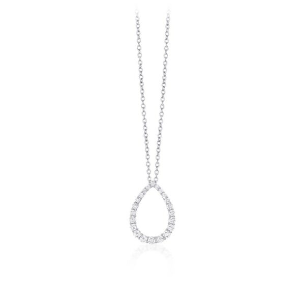 GIROCOLLO GOCCIA MABINA IN ARGENTO E ZIRCONI