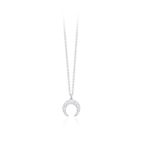 GIROCOLLO POWER MOON MABINA IN ARGENTO E ZIRCONI