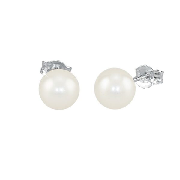 ORECCHINI MABINA IN ARGENTO E PERLE COLTIVATE 7.5 - 8 MM