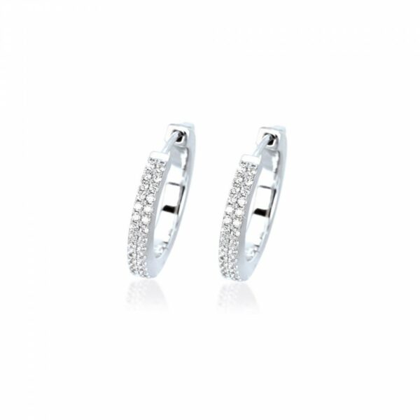 MABINA CIRCLE EARRINGS IN SILVER AND ZIRCONIA