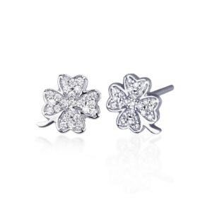 MABINA BUTTERFLY EARRINGS IN SILVER AND ZIRCONIA