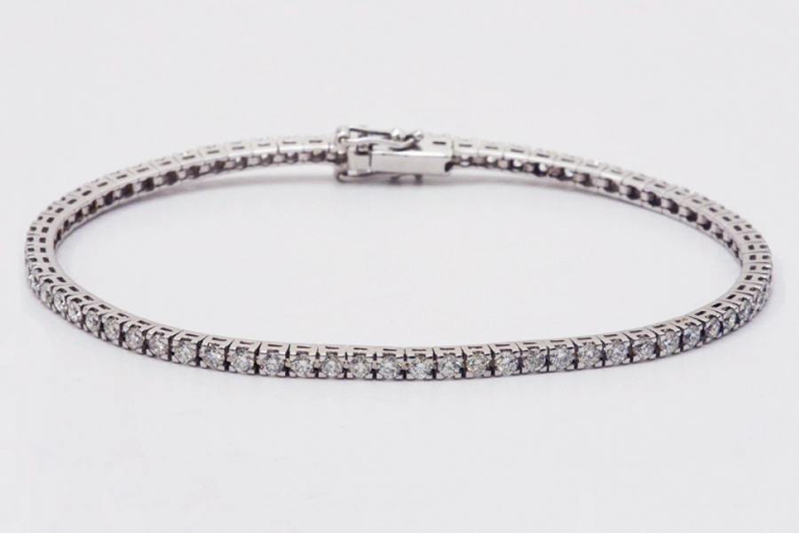 ACCONTO SU BRACCIALE TENNIS CON DIAMANTI TAGLIO BRILLANTE CT. 1.90