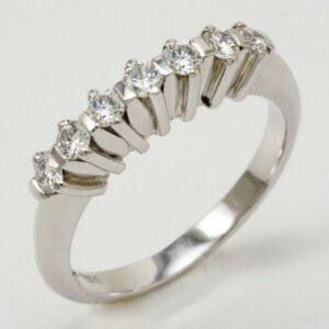 RIVIERE WEDDING RING WITH BRILLIANT CUT DIAMONDS CT. 0.51