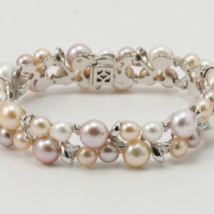 BRACCIALE PERLE E DIAMANTI CT. 0.15