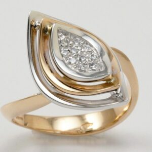 RING IN WHITE AND PINK GOLD WITH DIAMONDS CT. 0.10:XNUMX