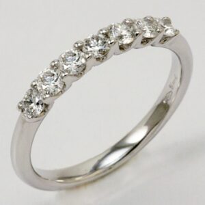 RIVIERE WEDDING RING WITH BRILLIANT CUT DIAMONDS CT. 0.52