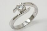 Solitaire ring with brilliant cut diamond ct. 0.54 IGI certificate