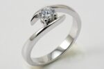 Solitaire ring with brilliant cut diamond ct. 0.38 GIA certified