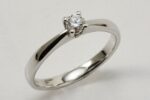 SOLITAIRE RING WITH BRILLIANT CUT DIAMOND CT. 0.15:XNUMX