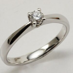 ANELLO SOLITARIO CON DIAMANTE TAGLIO BRILLANTE CT. 0.15