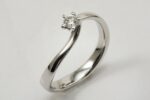 SOLITAIRE RING WITH BRILLIANT CUT DIAMOND CT. 0.16:XNUMX