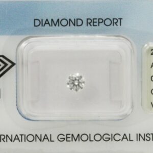 BRILLIANT CUT DIAMOND CERTIFIED IGI OF CT. 0.42:XNUMX