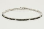 BRACCIALE TENNIS DIAMANTI TAGLIO BRILLANTE NERI CT. 3.13 E BIANCHI CT. 0.31