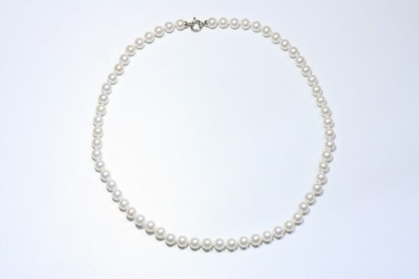 COLLANA DI PERLE COLTIVATE DI 5.5 6 MM E ORO