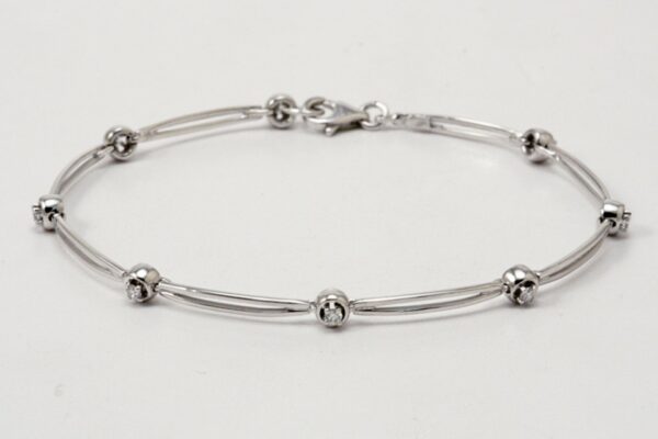 BRACCIALE IN ORO BIANCO CON DIAMANTI CT. 0.20