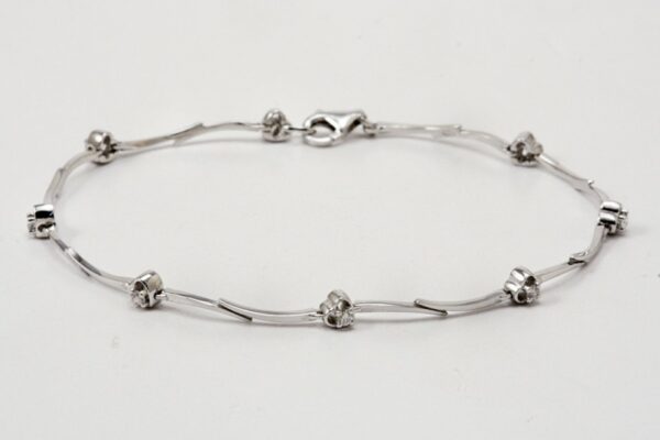 BRACCIALE IN ORO BIANCO CON DIAMANTI CT. 0.20