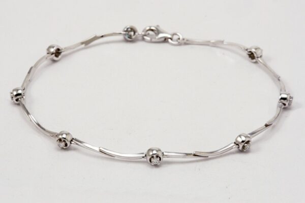 BRACCIALE IN ORO BIANCO CON DIAMANTI CT. 0.16