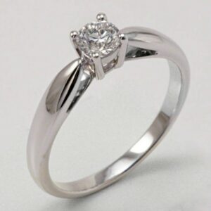 Solitaire ring with brilliant cut diamond ct. 0.32 GIA certified