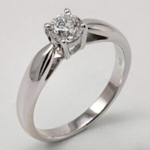 Solitaire ring with brilliant cut diamond ct. 0.50 GIA certified