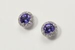 EARRINGS WITH TANZANITE CT. 1.91 AND DIAMONDS CT. 0.30:XNUMX