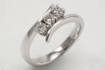 TRILOGY RING WITH BRILLIANT CUT DIAMONDS CT. 0.40:XNUMX