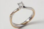 POLELLO SOLITAIRE RING WITH BRILLIANT CUT DIAMOND CT. 0.22:XNUMX