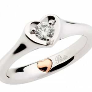 POLELLO HEART SOLITAIRE RING WITH DIAMOND CT. 0 18 - G2886BR1