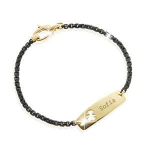 BRACCIALE LE BEB FEMMINUCCIA LINEA PAP IN ORO E ARGENTO