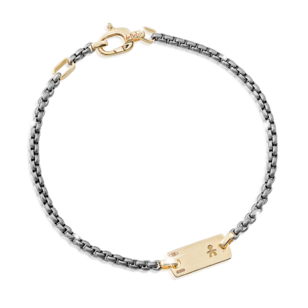 BRACCIALE LE BEB MASCHIETTO LINEA PAP IN ORO E TITANIO