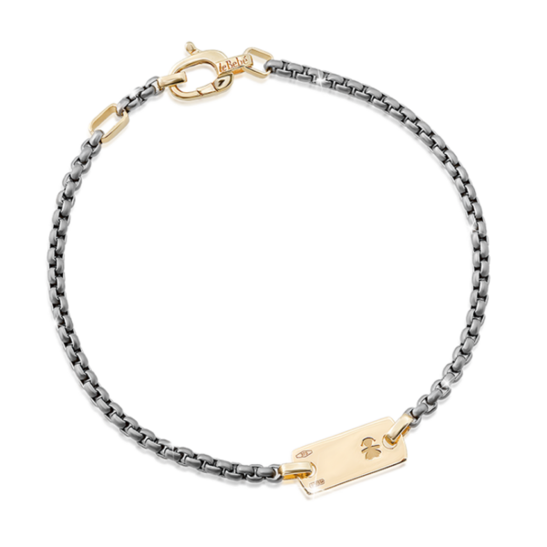 BRACCIALE LE BEB MASCHIETTO LINEA PAP IN ORO E TITANIO