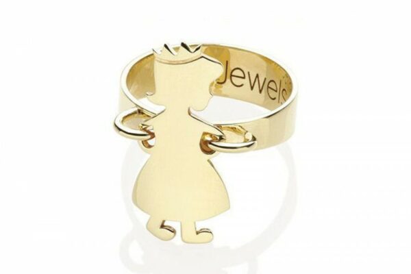 MODULAR MY JEWELS RING WITH A 9 KT GOLD ELEMENT