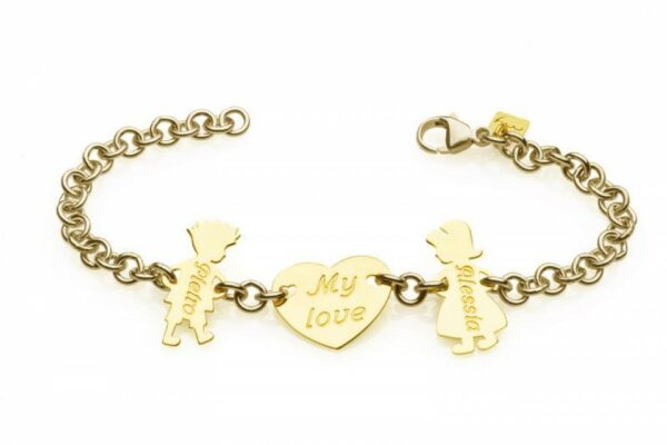 BRACCIALE COMPONIBILE MY JEWELS CON TRE ELEMENTI IN ORO 9 KT