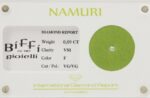 DIAMANTE TAGLIO BRILLANTE NAMURI CT. 0.09 CERTIFICATO ITC