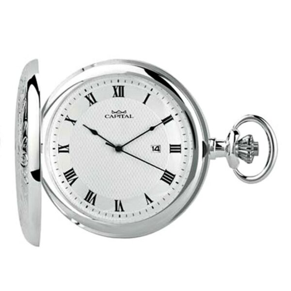 DOUBLE CASE CAPITAL QUARTZ POCKET WATCH