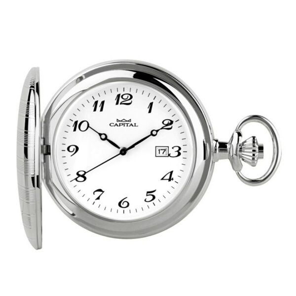 DOUBLE CASE CAPITAL QUARTZ POCKET WATCH